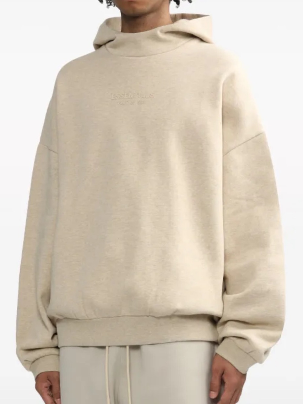 Essentials Fear of God Men's Cream Hoodie Sweatshirt L